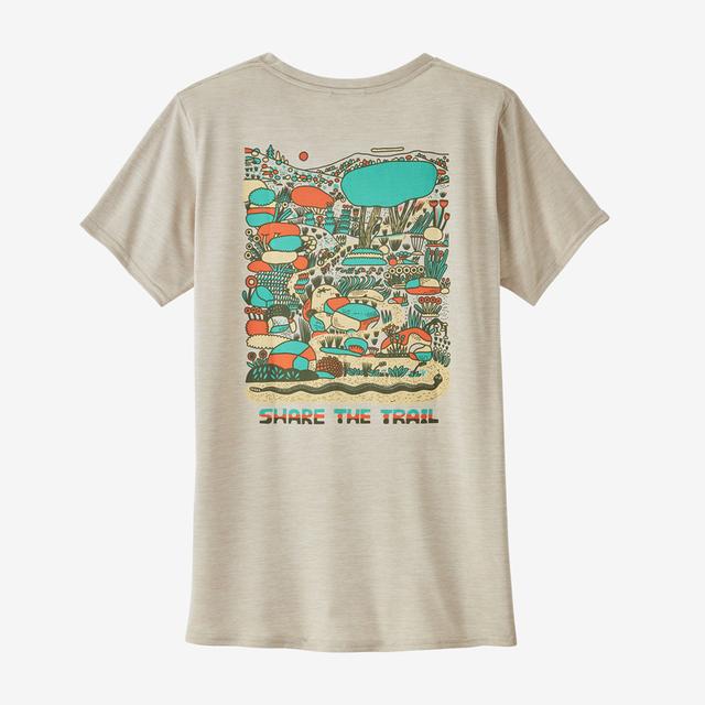 Patagonia Womens Cap Cool Daily Graphic Shirt - Lands Commontrail: Pumice X-Dye