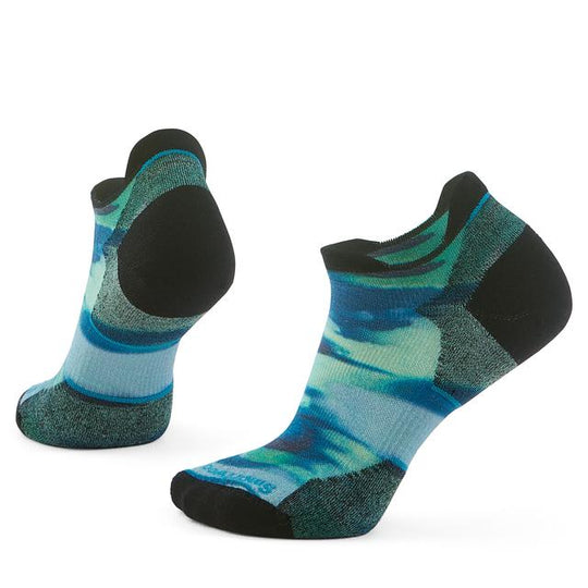 Womens Run Targeted Cushion Brushed Print Low Ankle Socks