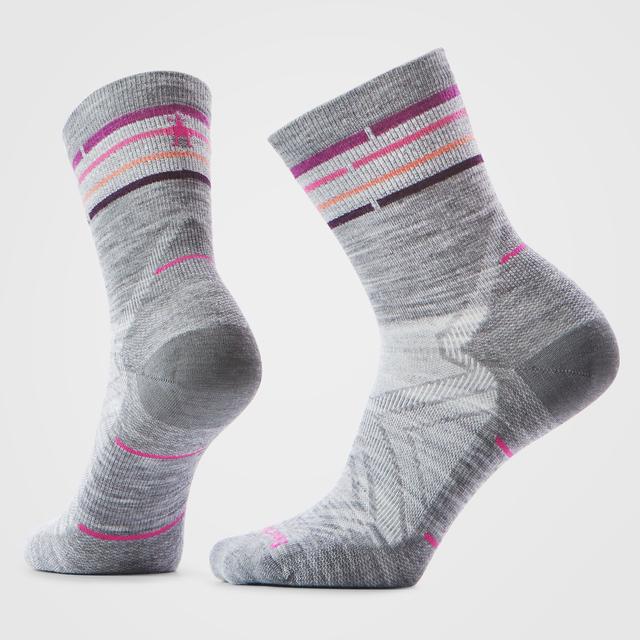 Smartwool Run Zero Cushion Mid Crew Socks Light Gray