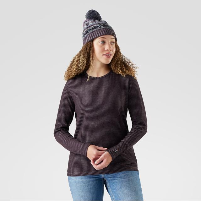 Smartwool Thermal Merino Rib Crew Mink/Chalk Violet Heather