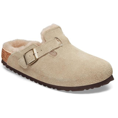 Birkenstock Boston Shearling Clogs Brown Taupe