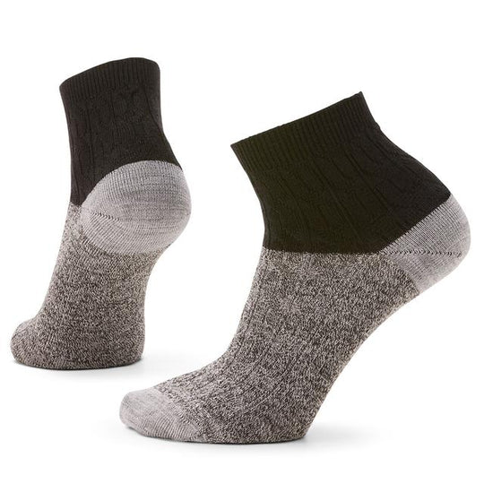Womens Unisex Everyday Cable Ankle Socks