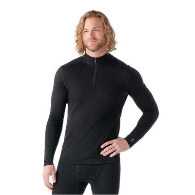 Smartwool Classic All-season Merino Base Layer 1/4 Zippers Top Black