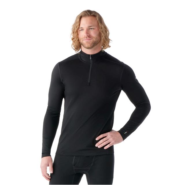 Smartwool Classic All-season Merino Base Layer 1/4 Zippers Top Black