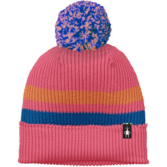 Smartwool Stripe Pom Beanie Guava Pink