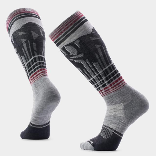 Smartwool Unisex Ski Summit Shot Over The Calf Socks Light Gray