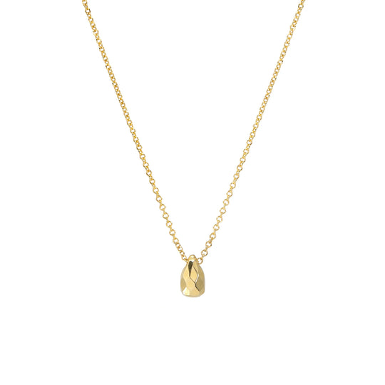 Modern See The Light Faceted Necklace - Gold