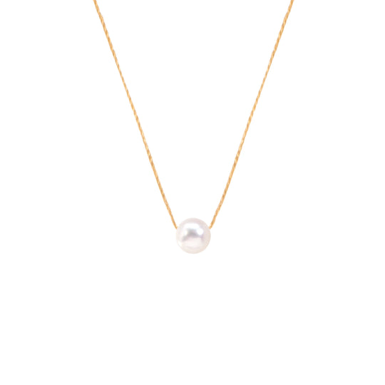 Pearl Make A Wish Necklace - Gold/Goldsilk