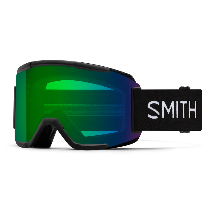 Smith Optics Squad Low Bridge Fit Black  | ChromaPop Everyday Green Mirror