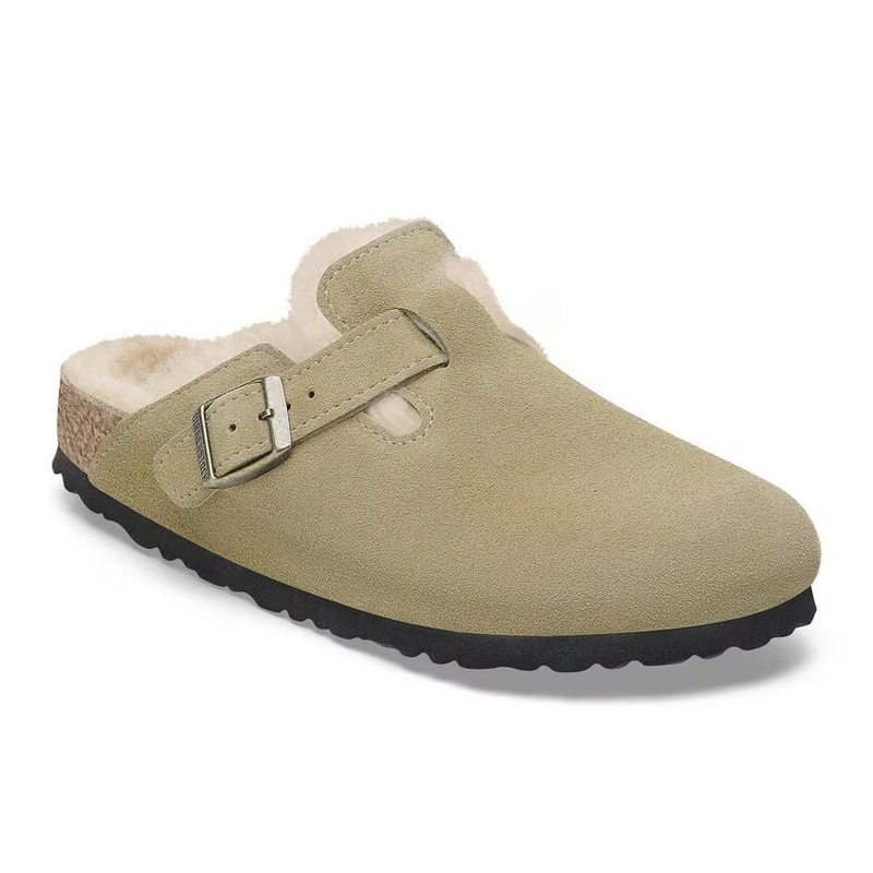 Birkenstock W Boston Shearling - Taupe/Sandcastle Taupe/Sndcstl