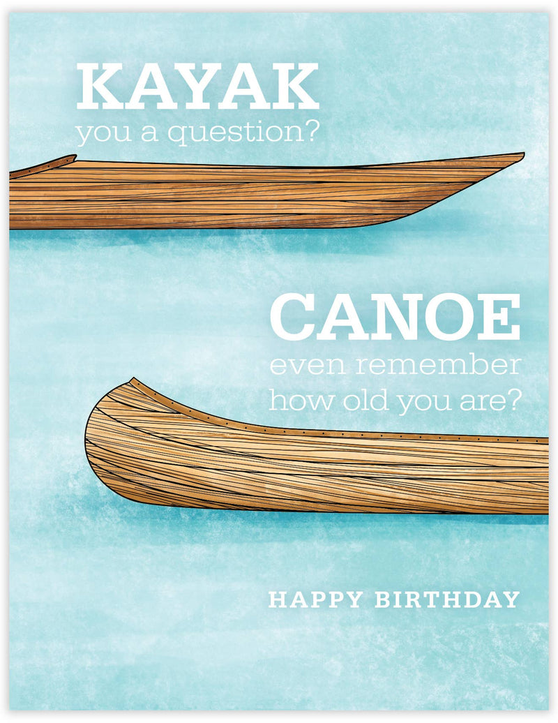 Waterknot Kayak Canoe Birthday Card