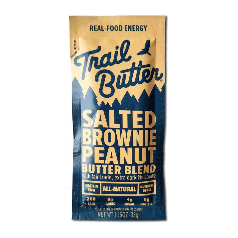 Trail Butter Nut Butter Blends Salted Brownie Premium Peanut Butter - (12) 1.15oz Packets