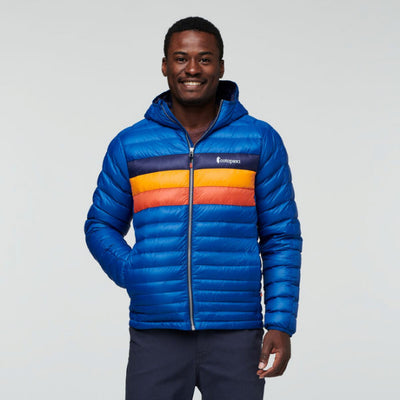 Cotopaxi Men's Fuego Down Hooded Jacket Pacific Stripes