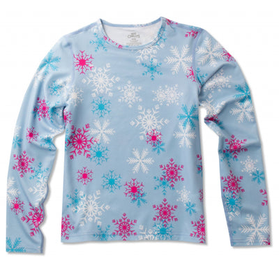 Hot Chillys Youth Originals Print Crew Snowflake