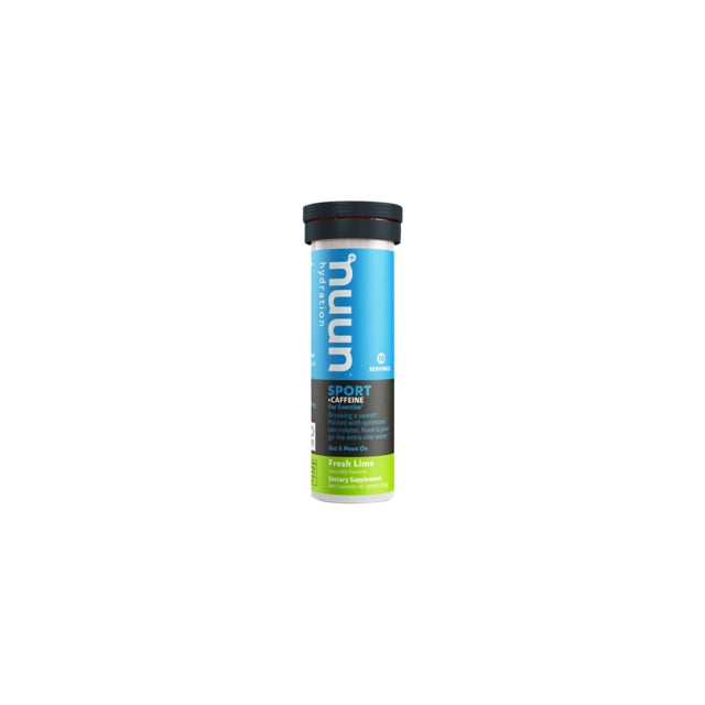 Nuun Sport + Caffeine Hydration Tablets 10 Serving Tube Green/Black
