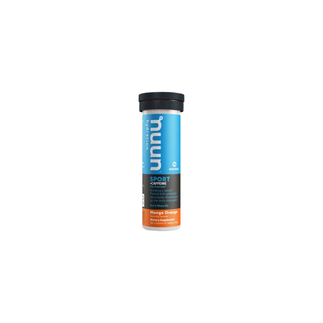 Nuun Sport + Caffeine Hydration Tablets 10 Serving Tube Orange/Black