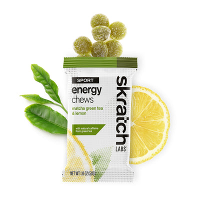 Skratch Labs Sport Energy Chews, Matcha Green Tea & Lemon, Single Serving