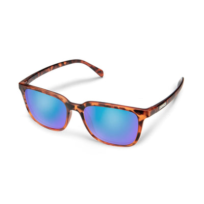 Suncloud Optics Boundary Matte Tortoise + Polarized Blue Mirror