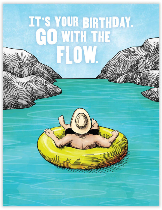 Go With the Flow Birthday Card
