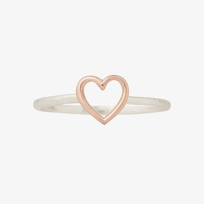 Pura Vida Bracelets Open Heart Ring Silver