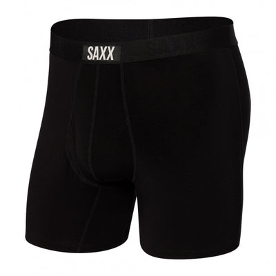 Saxx Men's Ultra Super Soft Boxer Brief Fly Black/Black