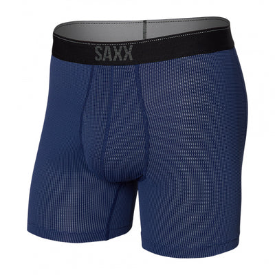Saxx Men's Quest Quick Dry Mesh Boxer Brief Fly Midnight Blue Ii