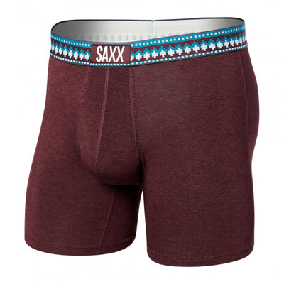 Saxx Men's Vibe Super Soft Boxer Brief Plum Heather/ Sweater Wb