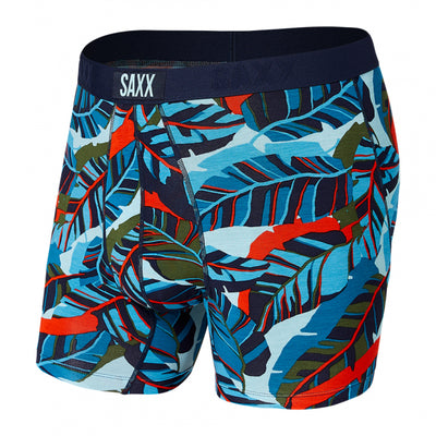Saxx Men's Vibe Super Soft Boxer Brief Blue Pop Jungle