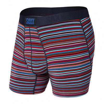 Saxx Men's Vibe Super Soft Boxer Brief Blue Vibrant Stripe