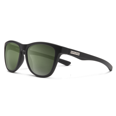 Suncloud Optics Topsail Matte Black + Polarized Gray Green