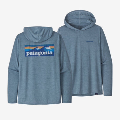 Patagonia Men's Cap Cool Daily Graphic Hoody Boardshort Logo: Light Plume Grey X-Dye