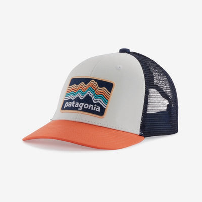Patagonia Kid's Trucker Hat Ridge Rise Stripe: Coho Coral