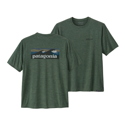 Patagonia Men's Capilene Cool Daily Graphic Shirt Boardshort Logo: Pinyon Green X-Dye