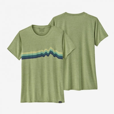 Patagonia Women's Cap Cool Daily Graphic Shirt Ridge Rise tripe: Salvia Green X-Dye / S