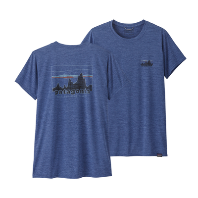 Patagonia Women's Cap Cool Daily Graphic Shirt '73 Skyline: Current Blue X-Dye