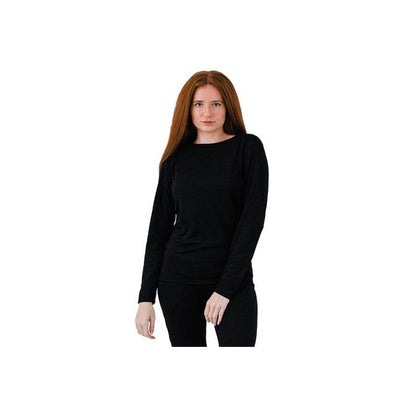 Hot Chillys Women's Double Layer Crew Black