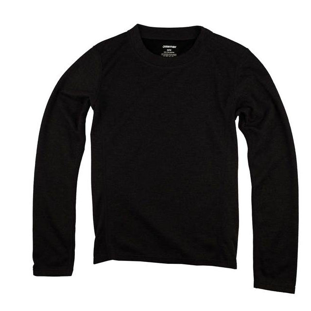 Hot Chillys Youth Double Layer Crew Black