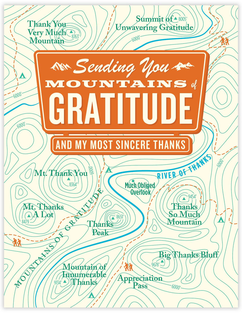 Waterknot Mountains of Gratitude Map Card