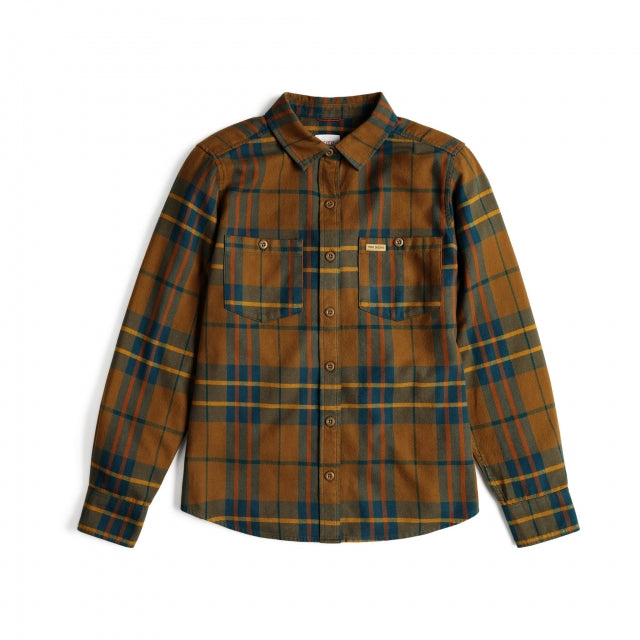 Topo Designs Mountain Shirt M Plaid Dark Khaki Multi Plaid