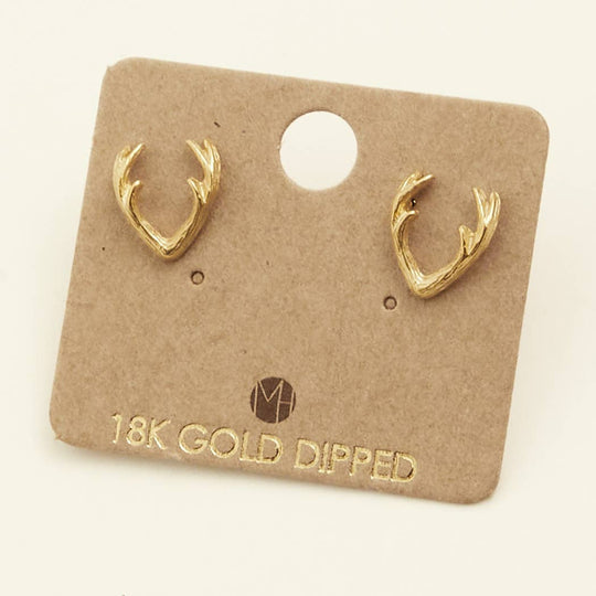 Mini Antler Stud Earrings: G
