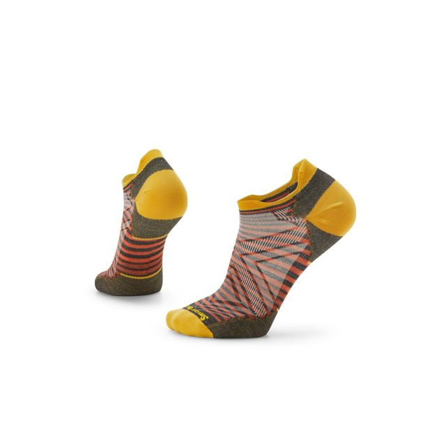 Smartwool Run Zero Cushion Low Ankle Pattern Socks Charcoal