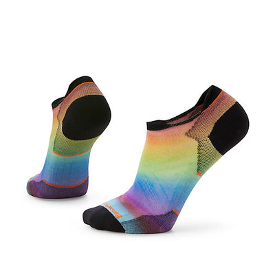Smartwool Run Zero Cushion Pride Rainbow Print Low Ankle Socks Multi Color