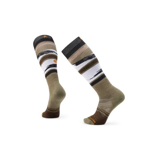 Ski Full Cushion Midnight Ski Pattern Over The Calf Socks