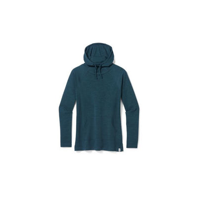 Smartwool Women's Thermal Merino Drape Neck Hoodie Twilight Blue Heather