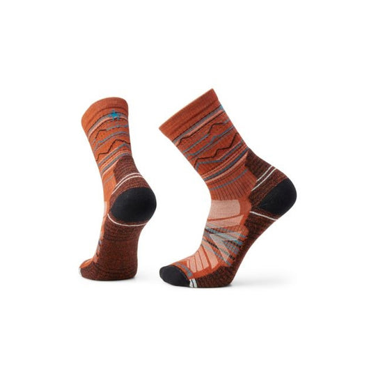Hike Light Cushion Mountain Range Pattern Crew Socks