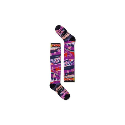 Smartwool Junior Ski Zero Cushion Skication Print OTC Socks Purple Dahlia