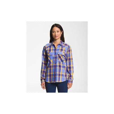 The North Face Women's Set Up Camp Flannel Deep Periwinkle Medium Bold hadow Plaid / S