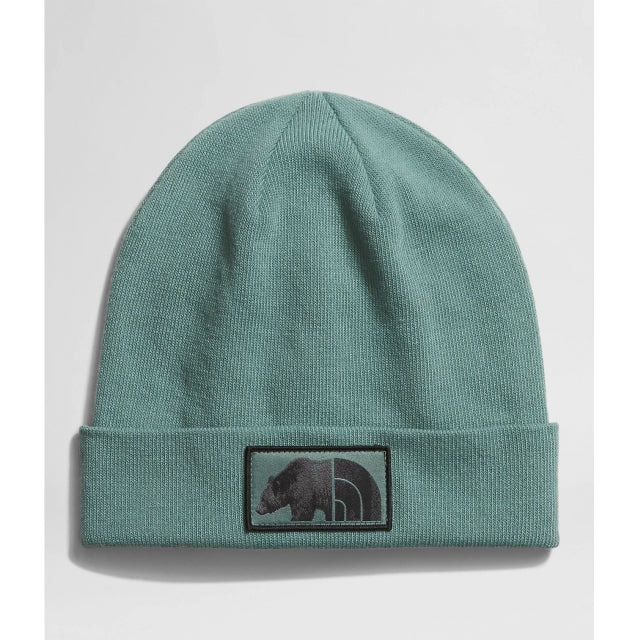 The North Face Dock Worker Recycled Beanie Dark Sage/Bear Graphic