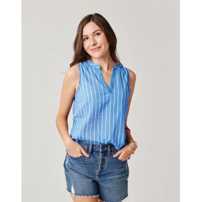 Carve Designs Women's Dylan Tank Bluebay Stripe