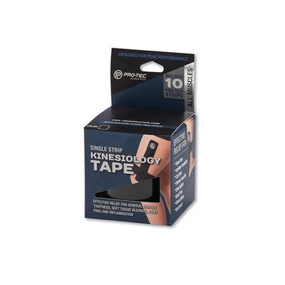Pro-Tec Kinesiology Tape Black - I Cut Roll One Color